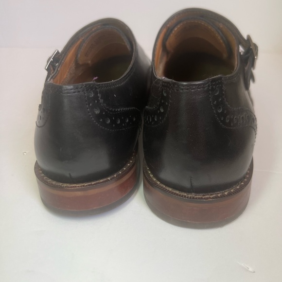 Men\'s Florsheim Black Leather Double Monk Strap dress Shoes size 8.5 US